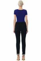 Kimi + Kai Women's V-Neck Basic Bodysuit