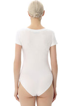 Kimi + Kai Women's V-Neck Basic Bodysuit