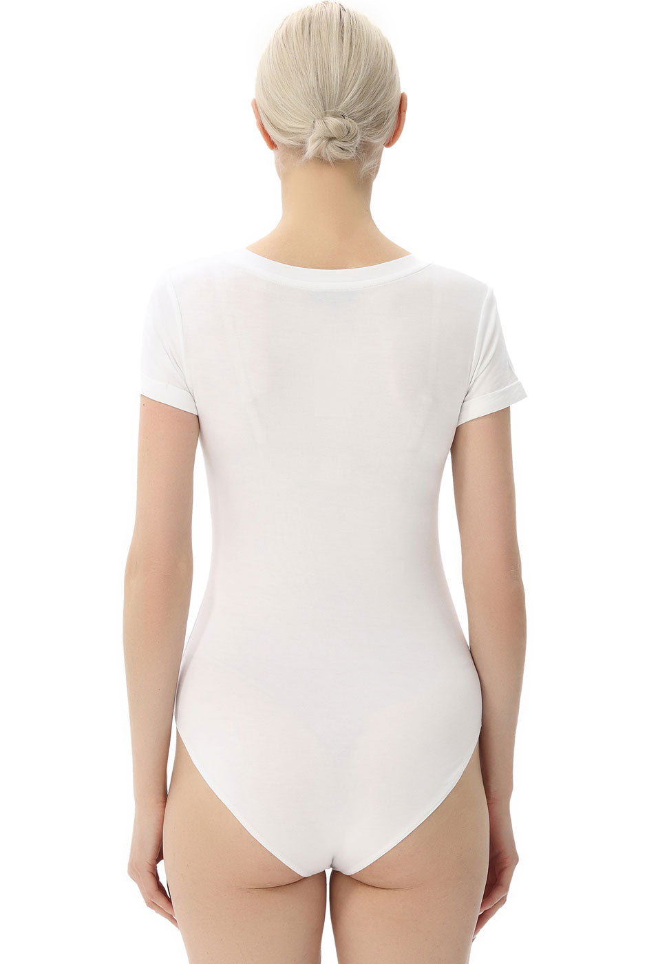 Kimi + Kai Women's V-Neck Basic Bodysuit