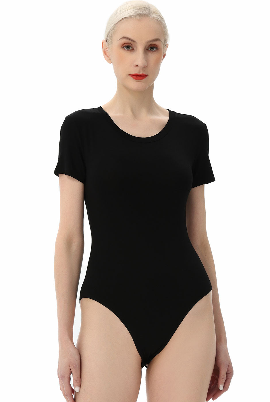 Kimi + Kai Women's Round Neck Basic Bodysuit