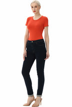 Kimi + Kai Women's Round Neck Basic Bodysuit