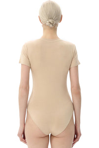 Kimi + Kai Women's Round Neck Basic Bodysuit