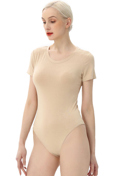 Kimi + Kai Women's Round Neck Basic Bodysuit