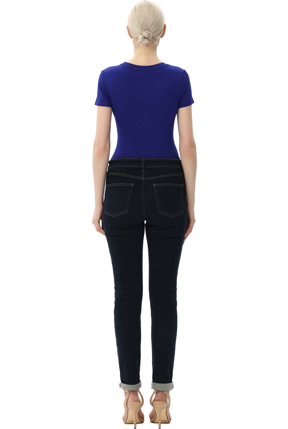 Kimi + Kai Women's Round Neck Basic Bodysuit