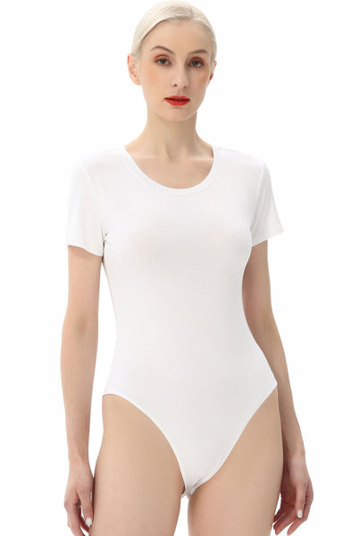 Kimi + Kai Women's Round Neck Basic Bodysuit