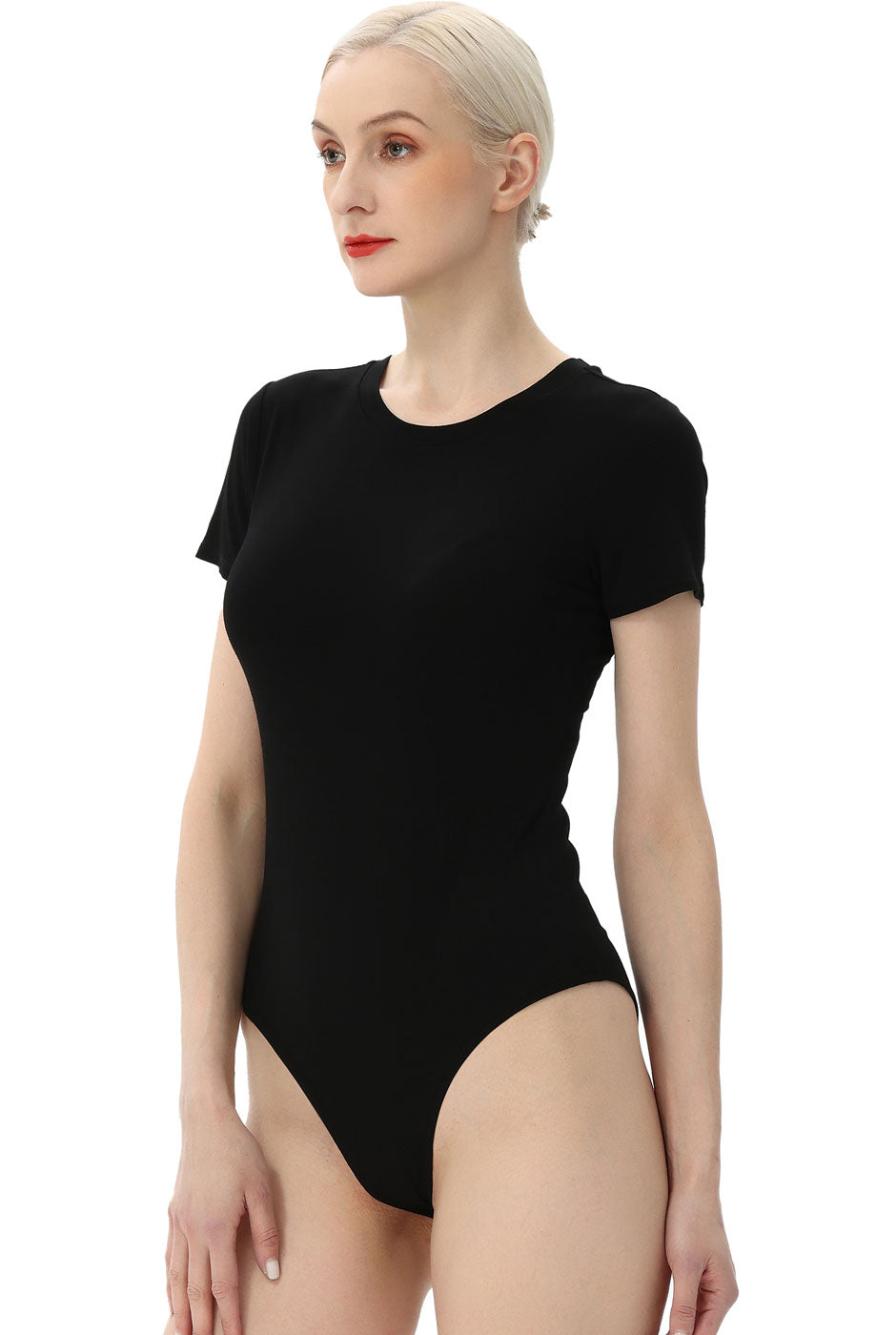 Kimi + Kai Women's Crew Neck Basic Bodysuit