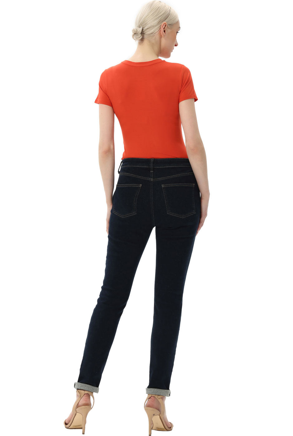 Kimi + Kai Women's Crew Neck Basic Bodysuit