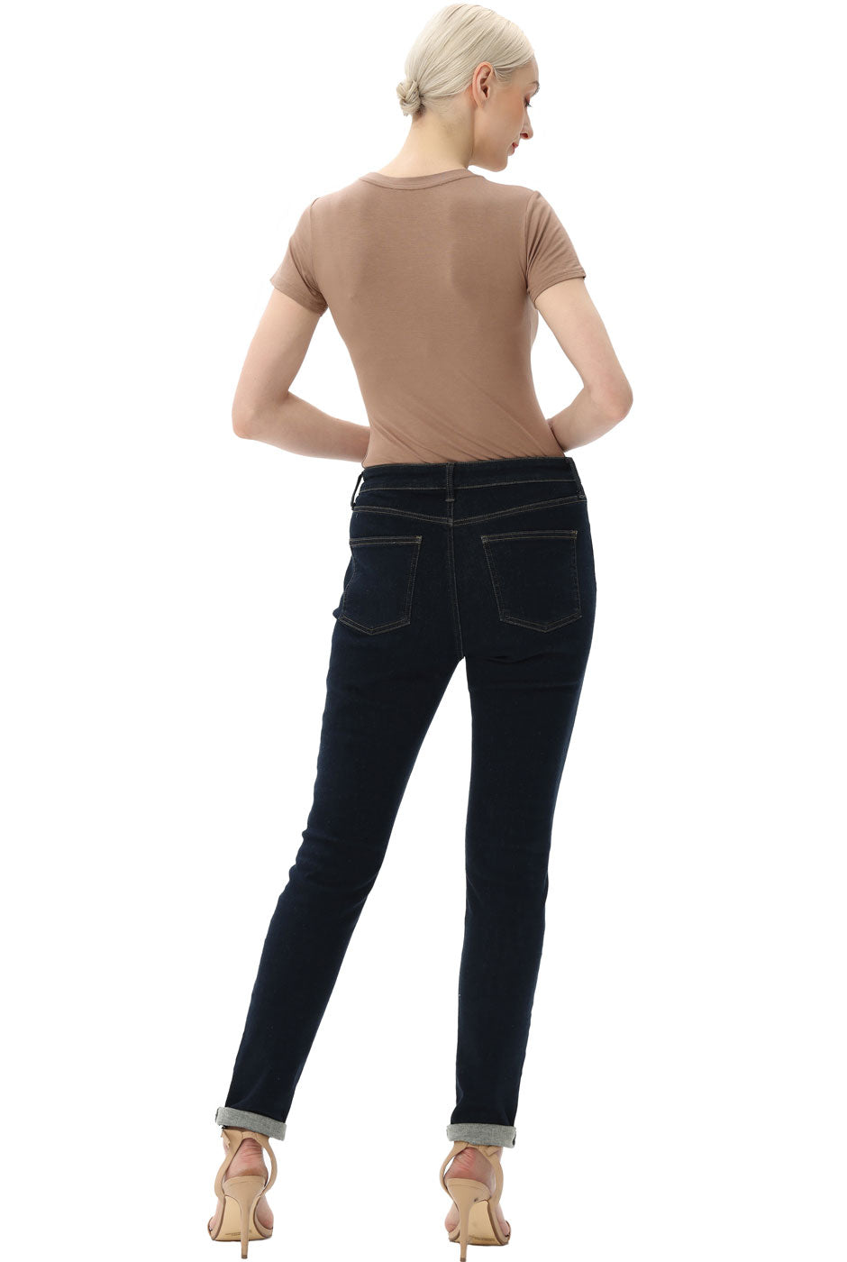 Kimi + Kai Women's Crew Neck Basic Bodysuit