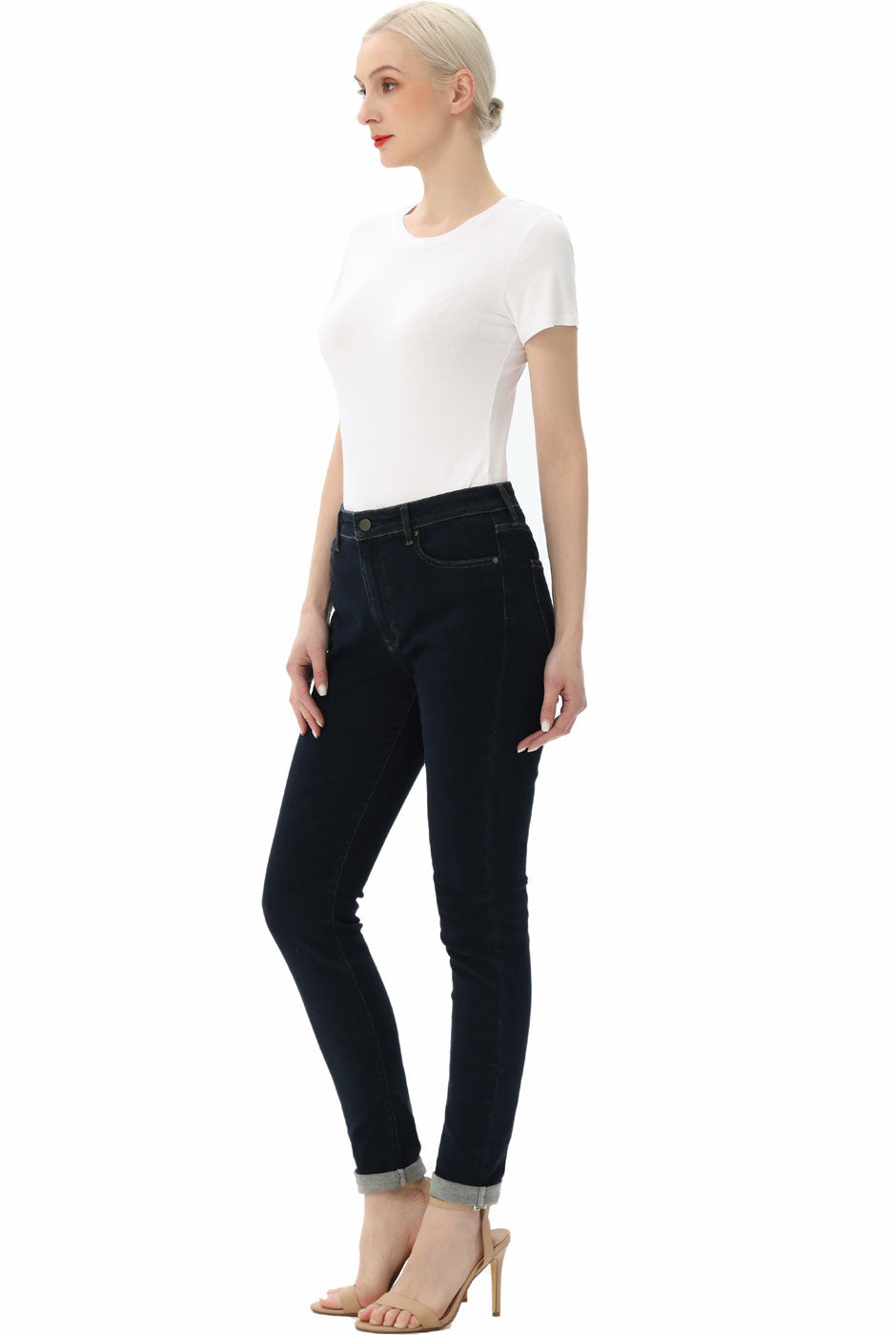 Kimi + Kai Women's Crew Neck Basic Bodysuit