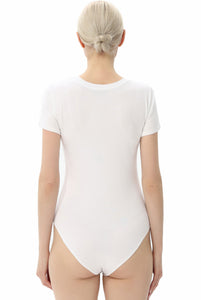 Kimi + Kai Women's Crew Neck Basic Bodysuit