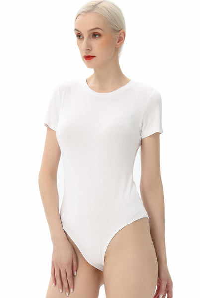 Kimi + Kai Women's Crew Neck Basic Bodysuit