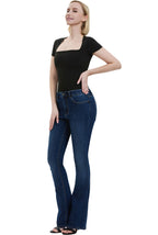 Kimi + Kai Women's Square Neck Short Sleeve Bodysuit