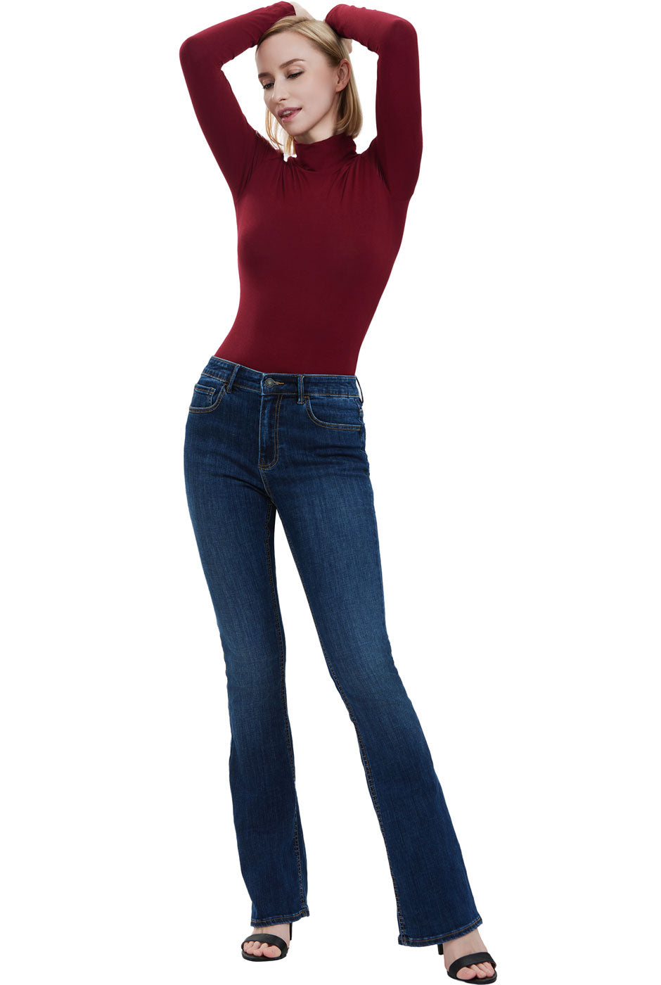 Kimi + Kai Women's Turtleneck Long Sleeve Bodysuit