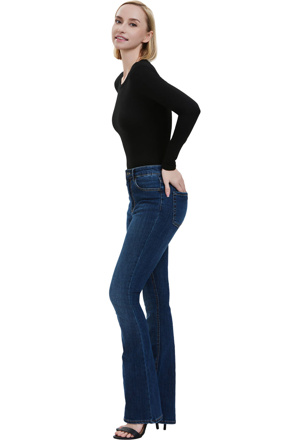 Kimi + Kai Women's Round Neck Long Sleeve Bodysuit