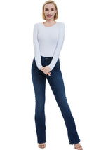 Kimi + Kai Women's Round Neck Long Sleeve Bodysuit