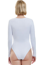Kimi + Kai Women's V-Neck Long Sleeve Bodysuit