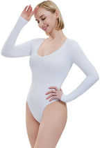 Kimi + Kai Women's V-Neck Long Sleeve Bodysuit