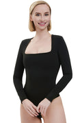 Kimi + Kai Women's Square Neck Long Sleeve Bodysuit