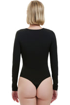 Kimi + Kai Women's Square Neck Long Sleeve Bodysuit