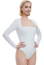 Kimi + Kai Women's Square Neck Long Sleeve Bodysuit