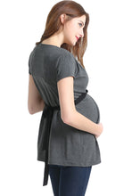 Load image into Gallery viewer, Kimi + Kai Maternity "Kenzie" Colorblock Nursing Top