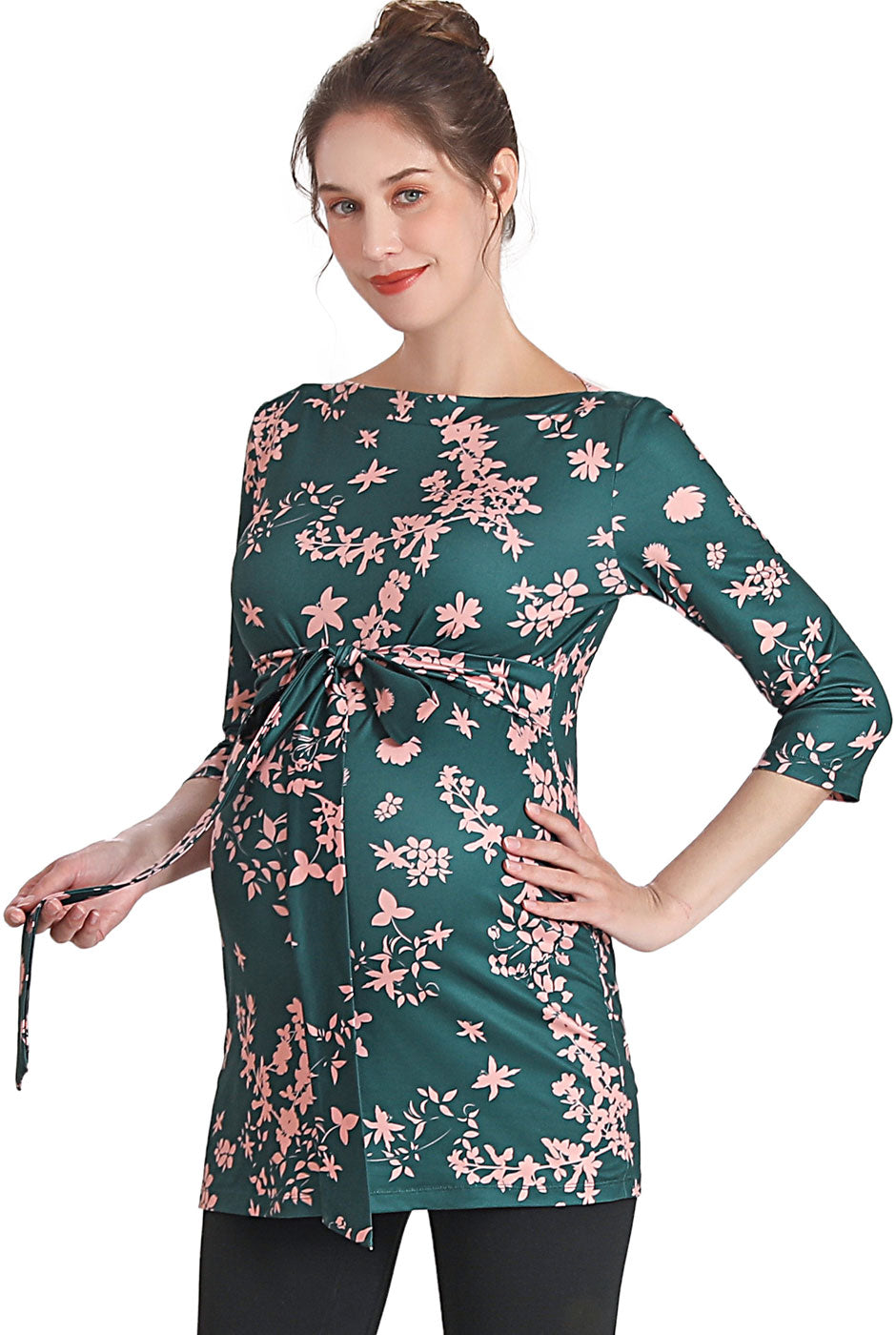 Kimi + Kai Maternity "Aaira" Boat Neck Top