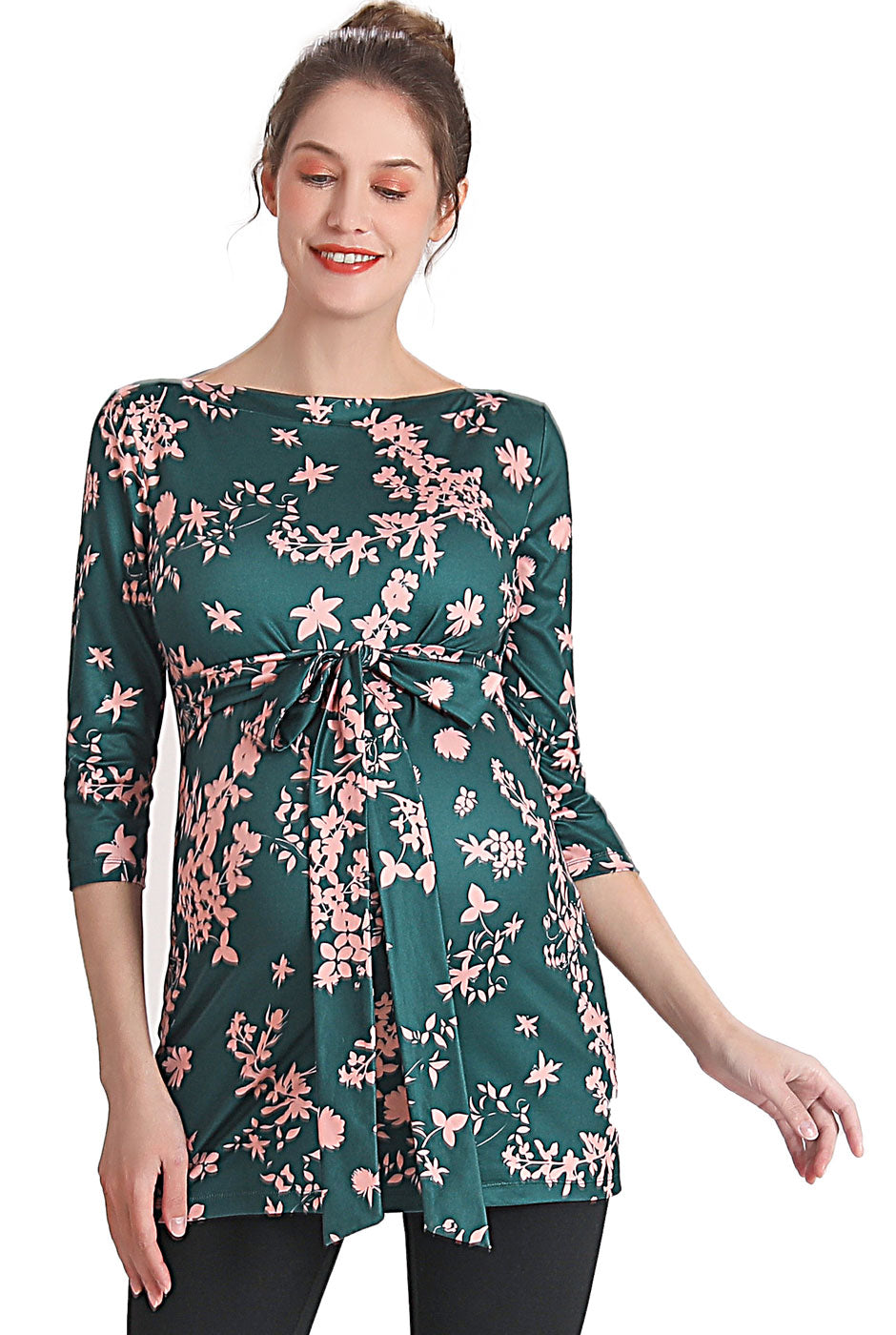 Kimi + Kai Maternity "Aaira" Boat Neck Top