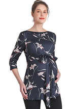 Kimi + Kai Maternity "Aaira" Boat Neck Top