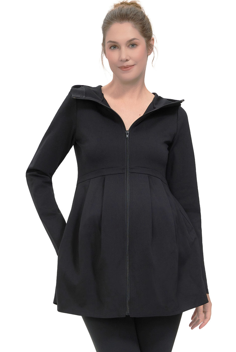 Kimi + Kai Maternity "Lyla" Fit & Flare Hooded Jacket