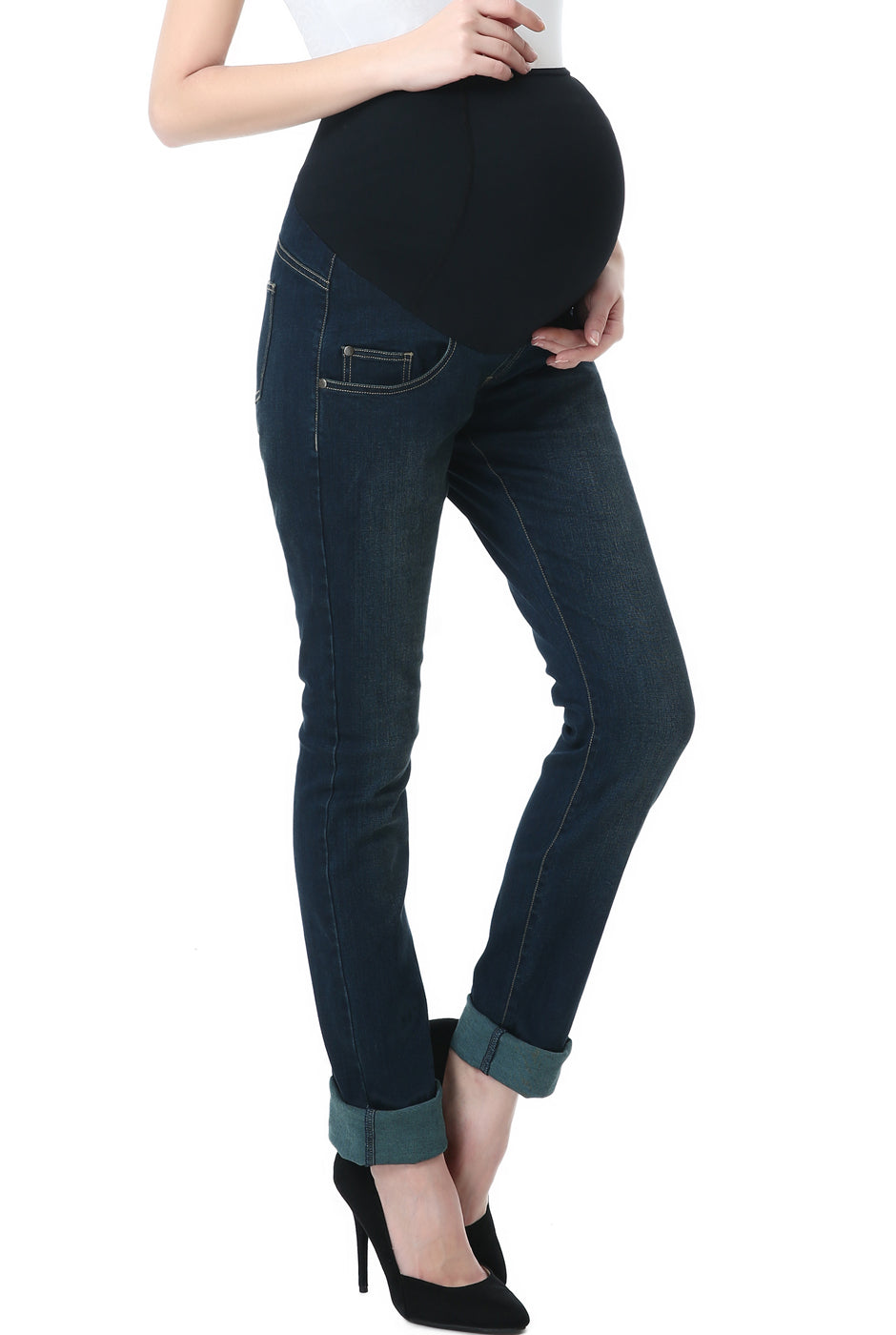 Kimi + Kai Maternity Straight Leg Denim Jeans