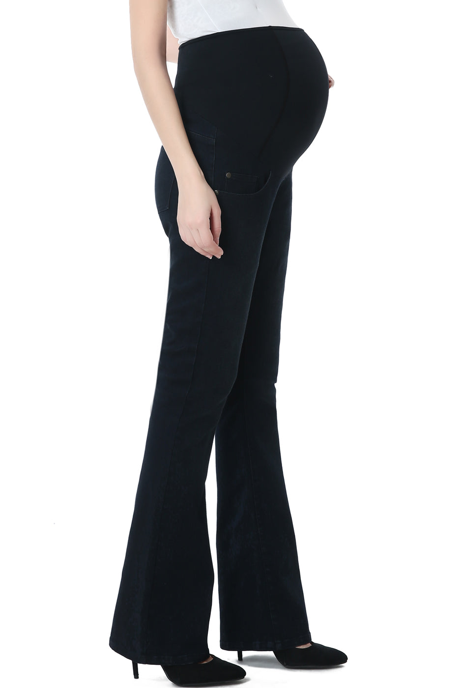 Kimi + Kai Maternity Modern Boot Cut Denim Jeans