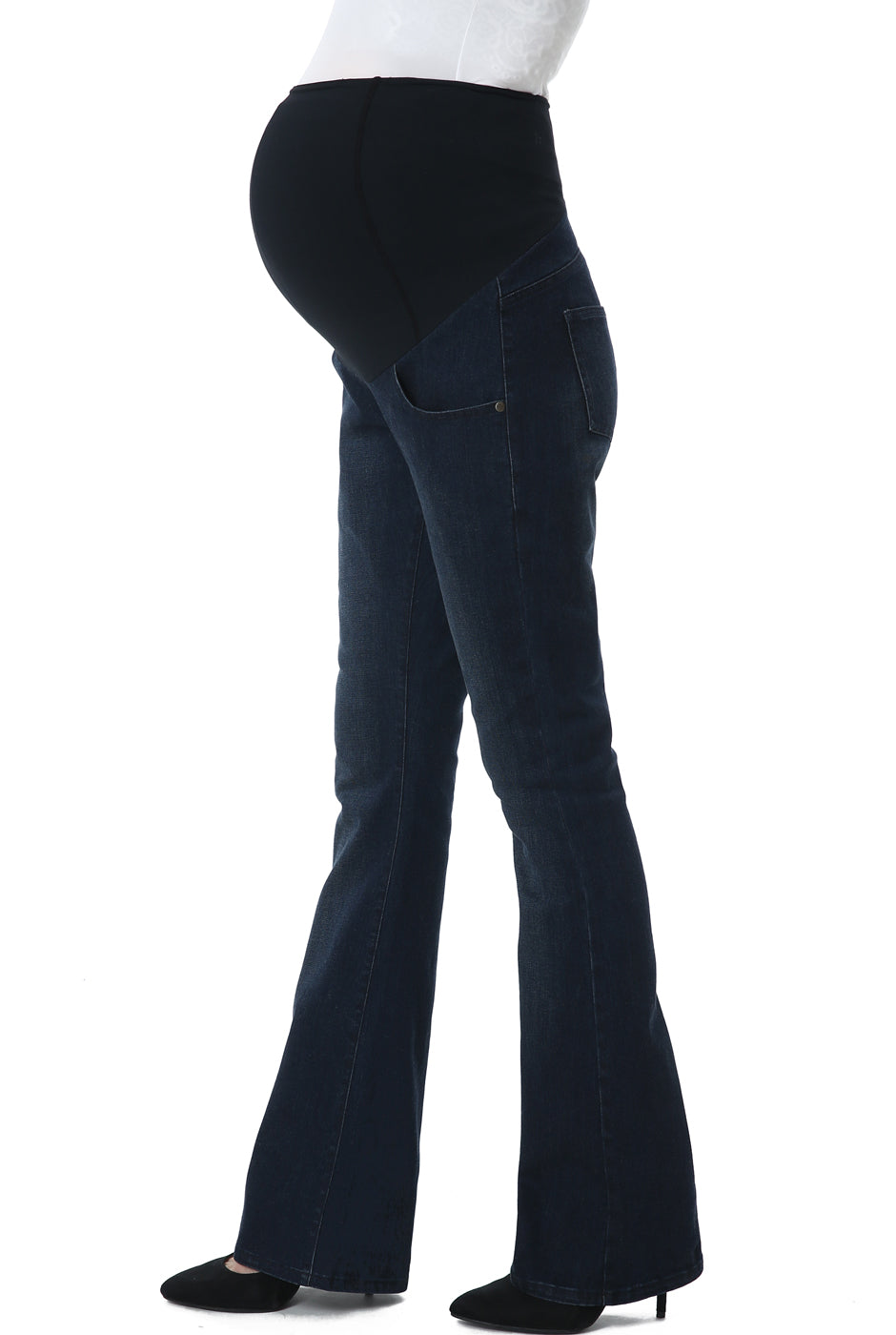 Kimi + Kai Maternity "Dixie" Flare Leg Denim Jeans