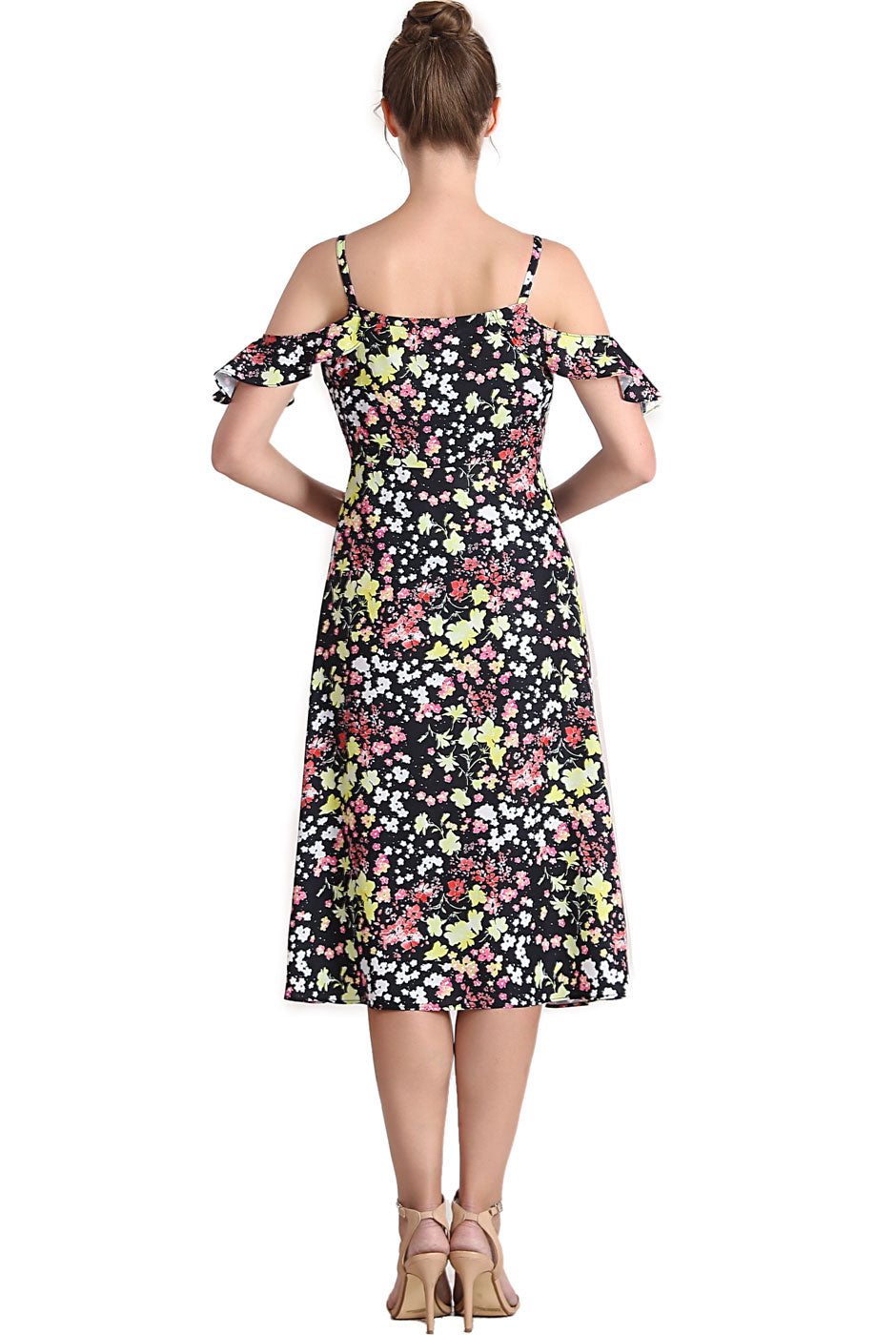 Kimi + Kai Maternity "Esme" Cold Shoulder Nursing Dress