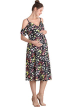 Kimi + Kai Maternity "Esme" Cold Shoulder Nursing Dress