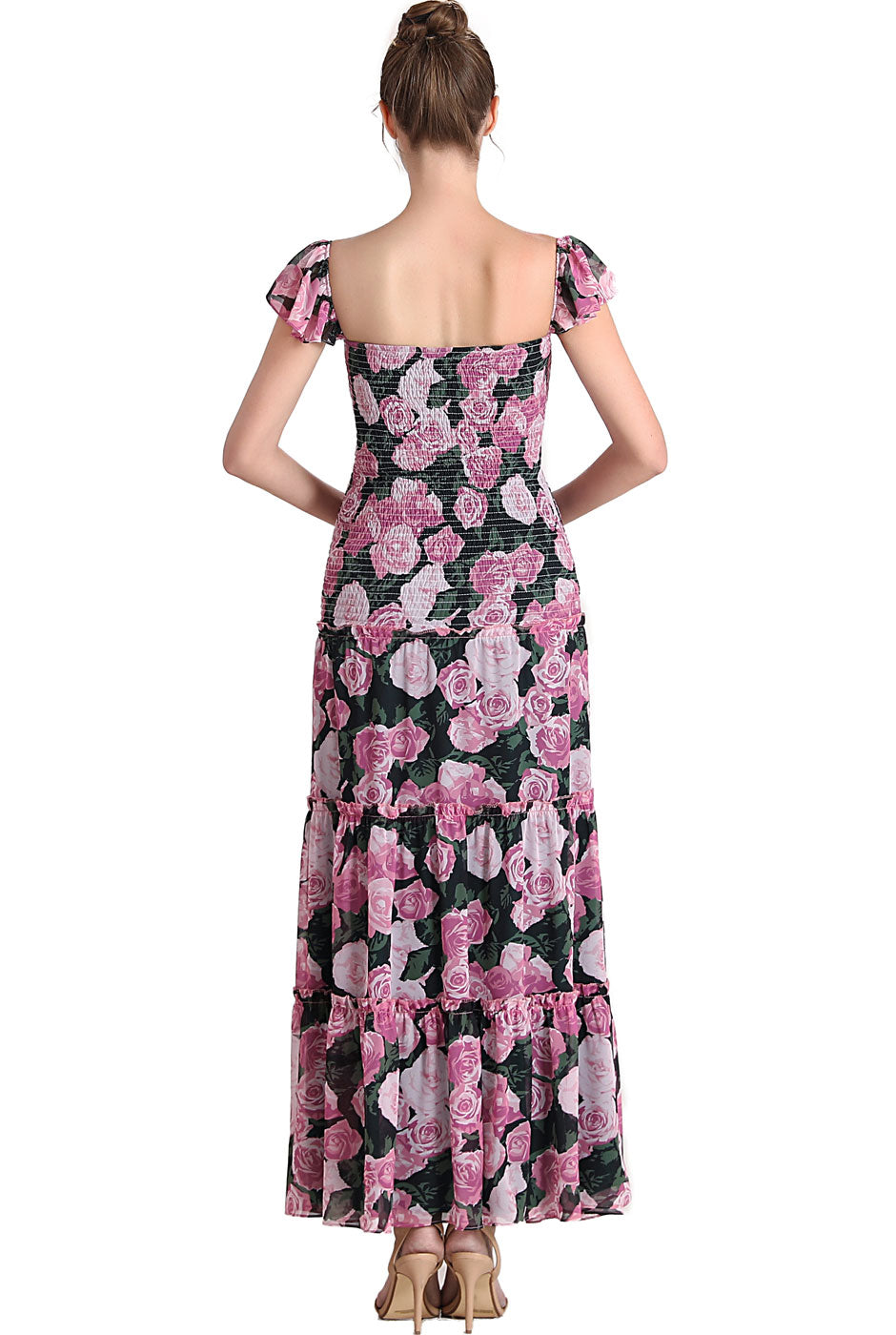 Kimi + Kai Maternity "Acey" Smocked Maxi Dress