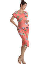 Kimi + Kai Maternity "Aida" Convertible Shoulder Ruched Dress