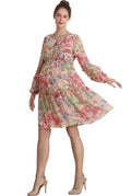 Kimi + Kai Maternity "Aiko" Chiffon Dress
