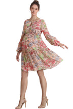 Kimi + Kai Maternity "Aiko" Chiffon Dress