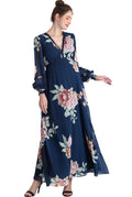 Kimi + Kai Maternity "Adell" Maxi Chiffon Dress