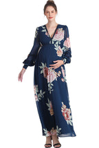 Kimi + Kai Maternity "Adell" Maxi Chiffon Dress