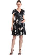 Kimi + Kai Maternity "Bess" Faux Wrap Nursing Dress
