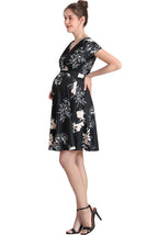 Kimi + Kai Maternity "Bess" Faux Wrap Nursing Dress