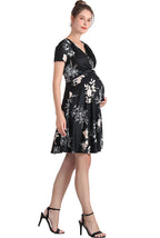 Kimi + Kai Maternity "Bess" Faux Wrap Nursing Dress