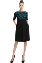 Kimi + Kai Maternity "Milena" Polka Dot Lace Dress