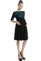 Kimi + Kai Maternity "Milena" Polka Dot Lace Dress