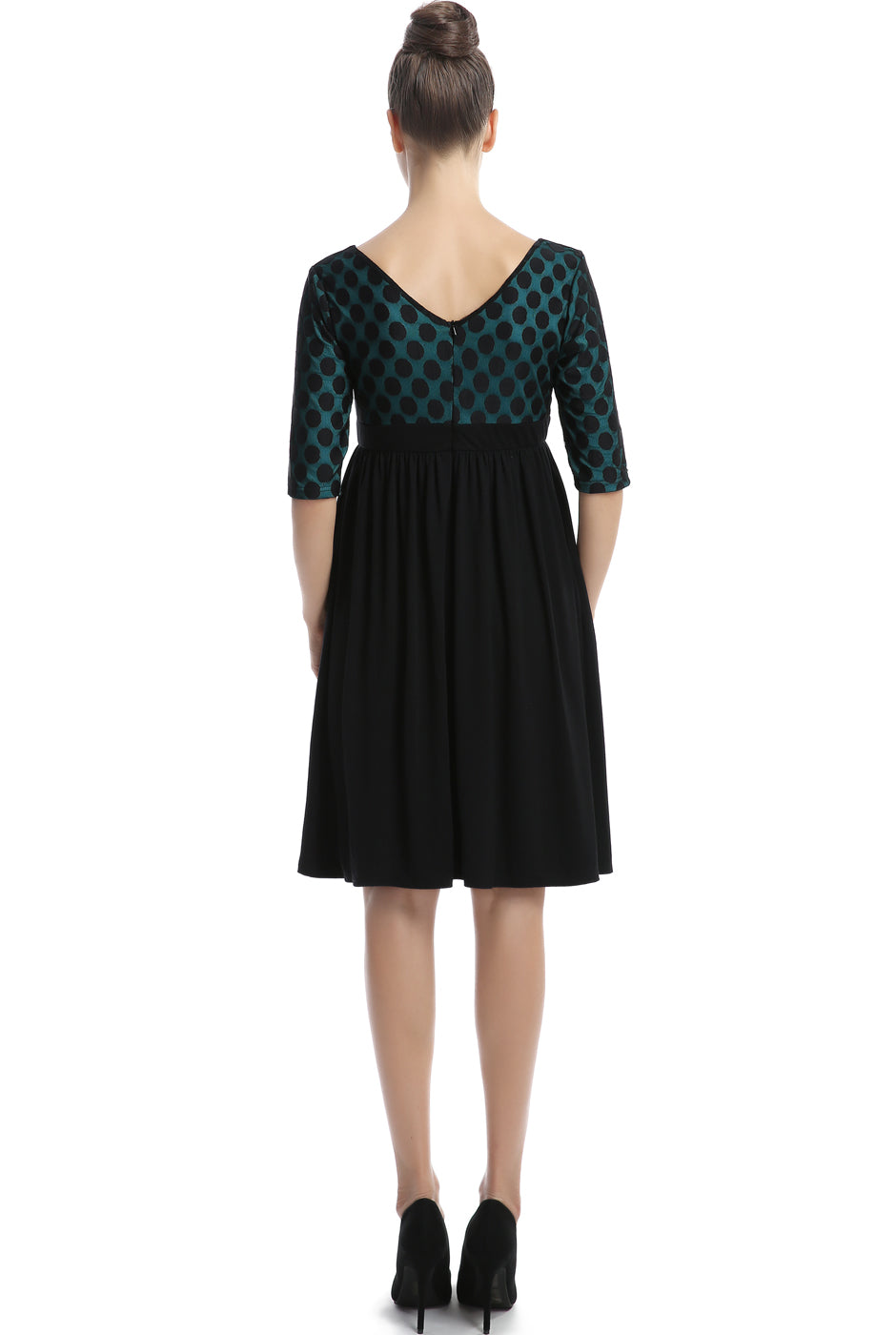 Kimi + Kai Maternity "Milena" Polka Dot Lace Dress