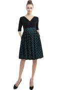 Kimi + Kai Maternity "Giana" Polka Dot Lace Dress