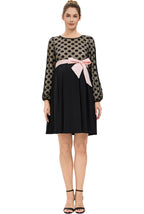 Kimi + Kai Maternity "Macy" Polka Dot Lace Dress