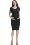 Kimi + Kai Maternity "Lana" Ruched Belted Dress
