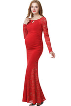 Kimi + Kai Maternity "Bella" Mermaid Maxi Dress